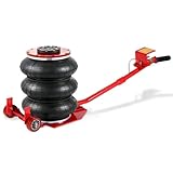 Jaxguom Pneumatischer Wagenheber 3T, 40cm Hub in 5s Robuster Dreifach-Luftbeutel (150-400mm) mit Sicherheitsventil, 3T Luftheber Für SUV/LKW & Werkstatt