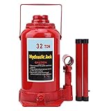 Hydraulischer Wagenheber 32 t Stockwagenheber Stempel-Wagenheber Stempel-Wagenheber für PKW Hubhöhe 25-47cm, für Van Boot LKW Wohnwagen gefertigt aus Qualitätsstahl