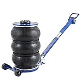 VEVOR Pneumatischer Wagenheber Triple Bag Air Jack 5 t, Dreifachbeutel Luftheber 140-470 mm Hubhöhe Sack Luftwagenheber, 5 Minuten Hub Luftheber Wagenheberheber Wagenheber Einstellbar Blau