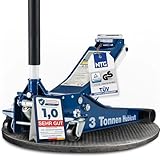NTG Hydraulischer Profi Wagenheber 3T | TÜV Zertifiziert | 75-505mm Hubhöhe | Extra Stabil Lowliner mit Doppelzylinder flach für SUV & tiefergelegte Autos KFZ PKW Rangierwagenheber 3000kg