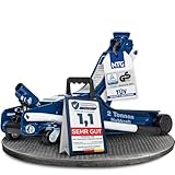 NTG Hydraulischer Wagenheber 2t -TÜV Zertifiziert- Flacher Rangierwagenheber 2000kg 85-375mm KFZ Werkstatt, PKW & tiefergelegte Fahrzeuge – bis 2.000 kg Tragkraft