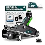 CargoVA Rangierwagenheber 2T hydraulisch | TÜV-Zertifiziert | Hubhöhe 130-330mm | Ideal für PKW & SUV zum Reifenwechsel